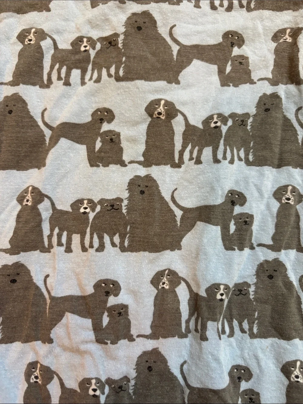 Kickee Pants Gray and White Dog Print Footed One-Piece 9-12m